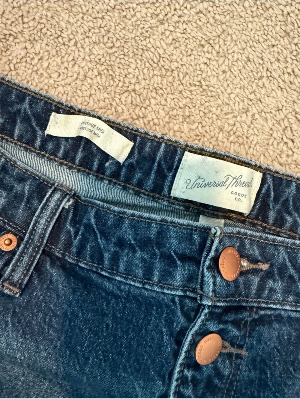 Universal Thread Dark Blue Denim Cutoff Shorts